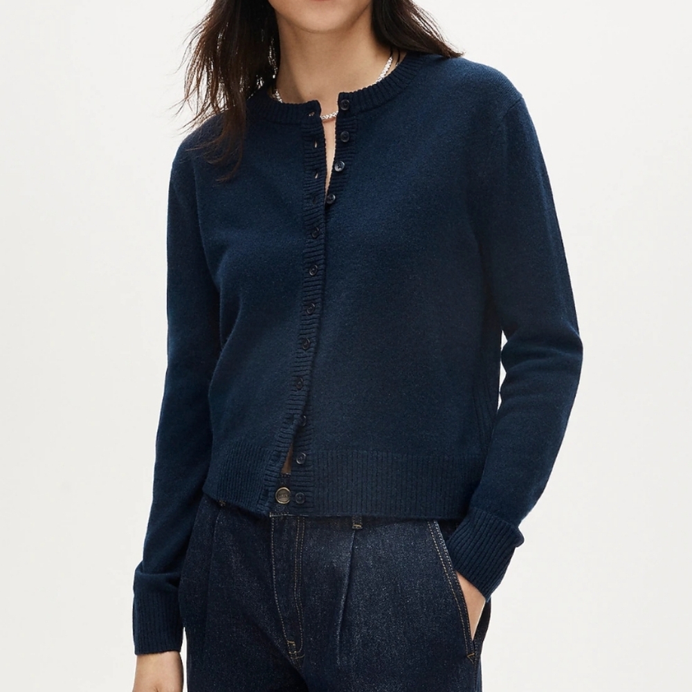 J. Crew Classic Navy Cardigan